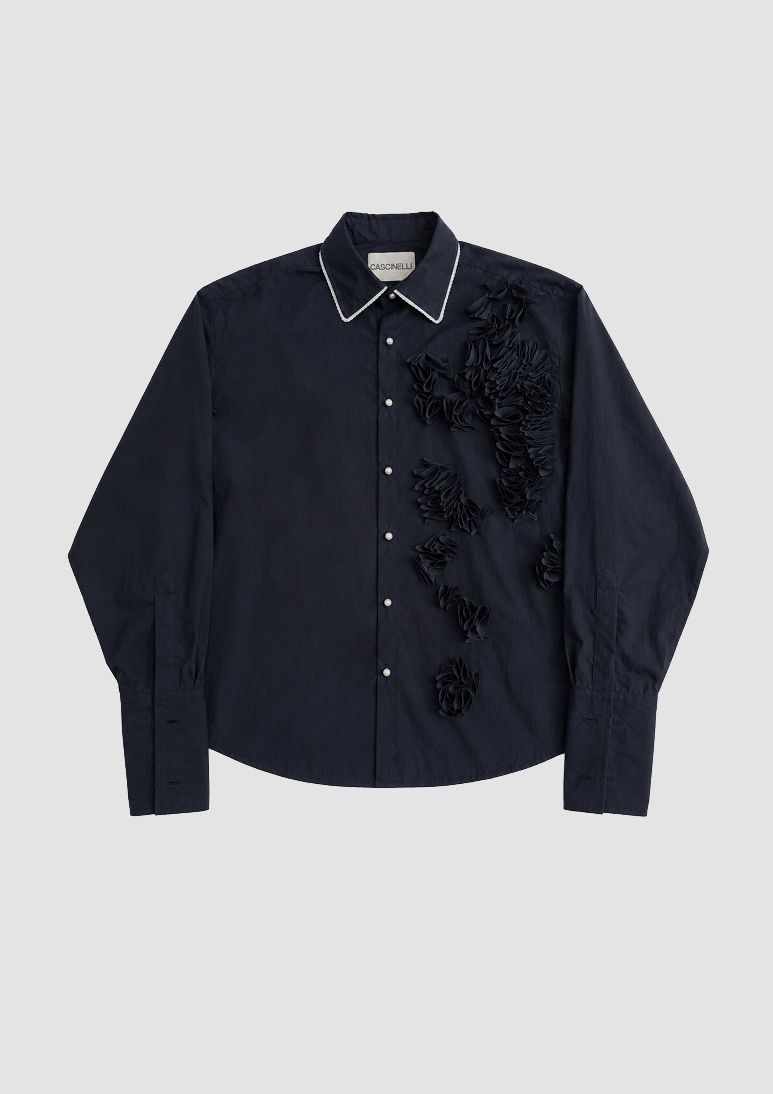 Nylon Cotton Flower Shirt