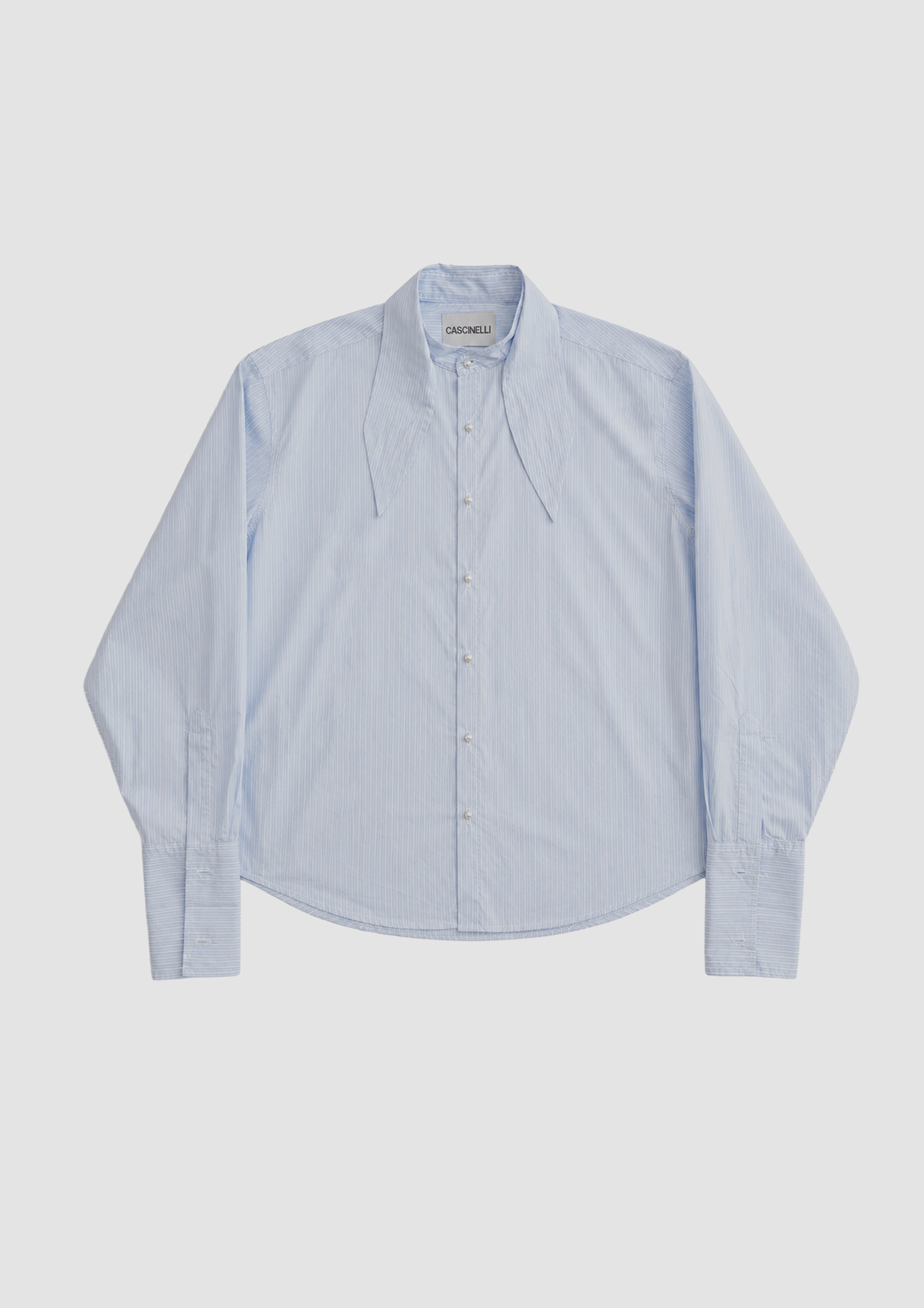 Striped Poplin Tie Shirt