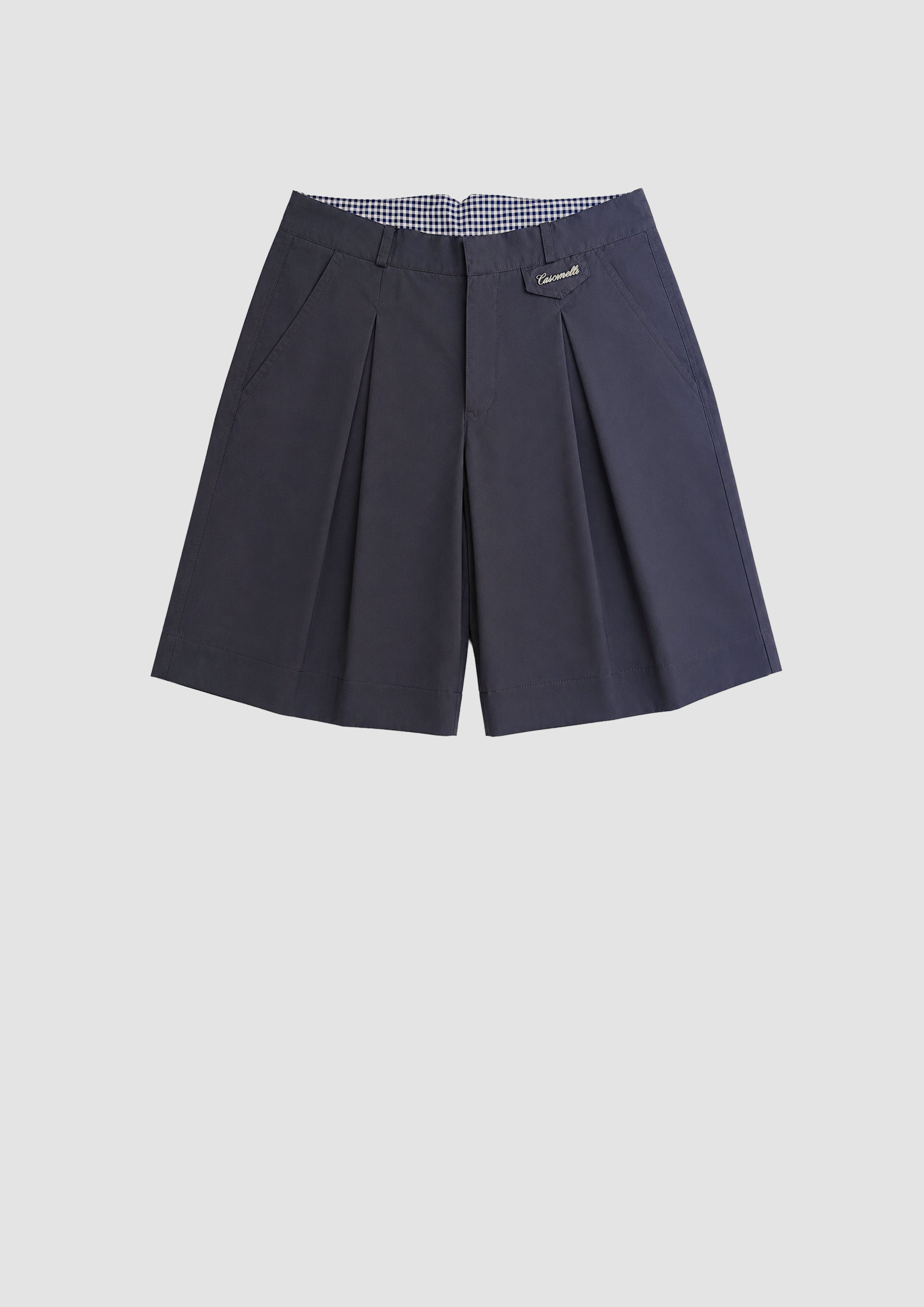 Cotton Double Pleat Shorts
