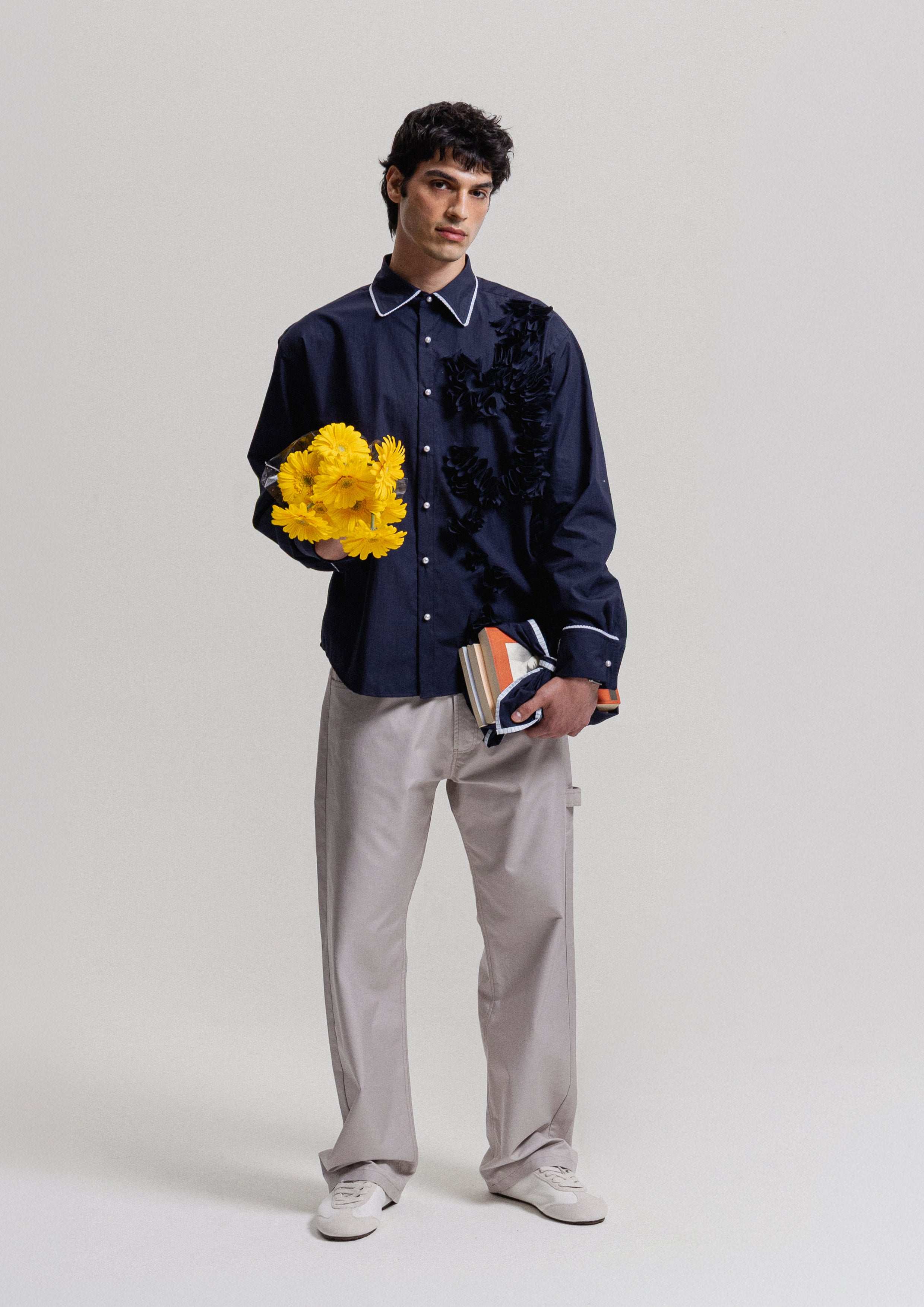 Nylon Cotton Flower Shirt